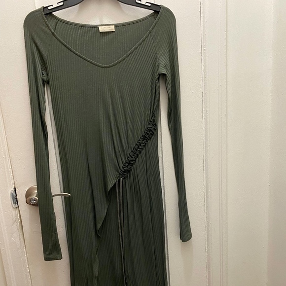 Zara W+B Sz S Sage Green Duster Long Sleeve Shirt - Picture 2 of 4